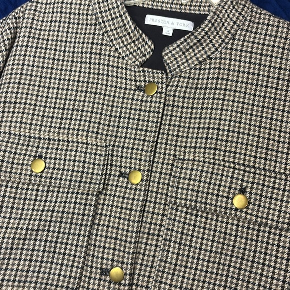 Preston & York Womens Andrea Jacket Blazer Size 18 Houndstooth Wool Blend Lined - Picture 7 of 9